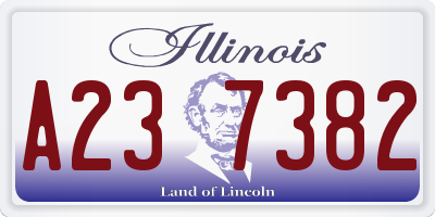 IL license plate A237382