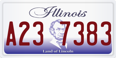 IL license plate A237383