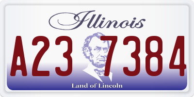 IL license plate A237384