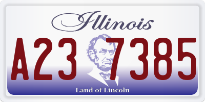 IL license plate A237385