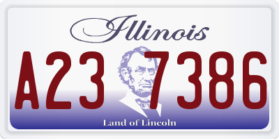 IL license plate A237386