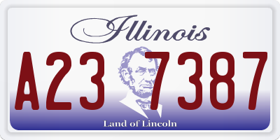 IL license plate A237387