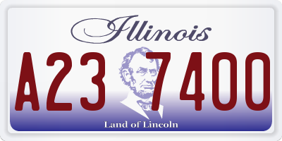 IL license plate A237400