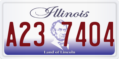 IL license plate A237404