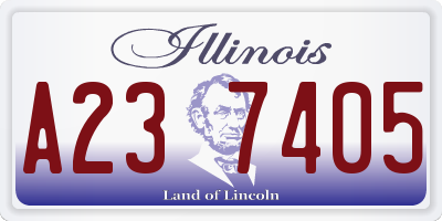 IL license plate A237405
