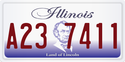 IL license plate A237411