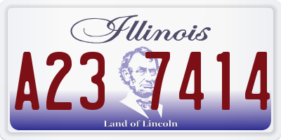 IL license plate A237414