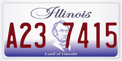 IL license plate A237415