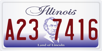 IL license plate A237416