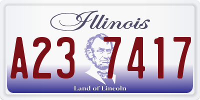 IL license plate A237417