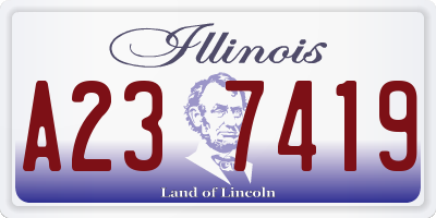 IL license plate A237419