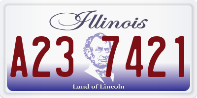 IL license plate A237421