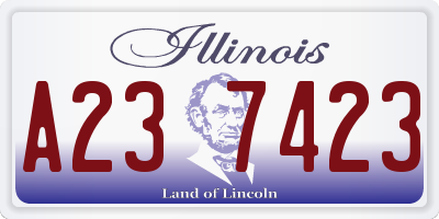IL license plate A237423