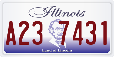 IL license plate A237431