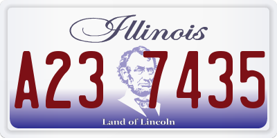IL license plate A237435