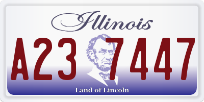 IL license plate A237447