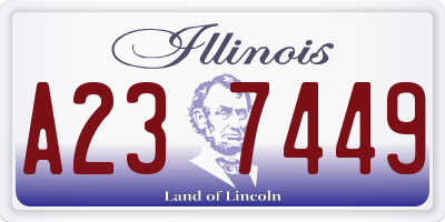 IL license plate A237449