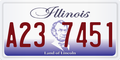 IL license plate A237451