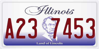 IL license plate A237453