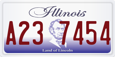 IL license plate A237454