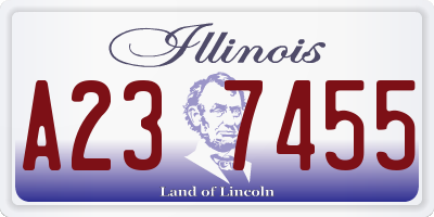 IL license plate A237455