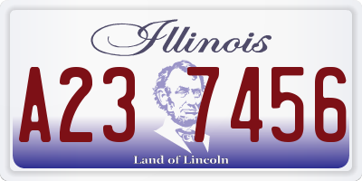 IL license plate A237456