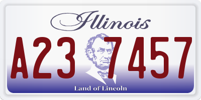 IL license plate A237457