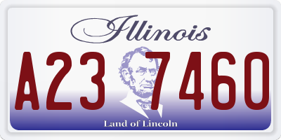 IL license plate A237460
