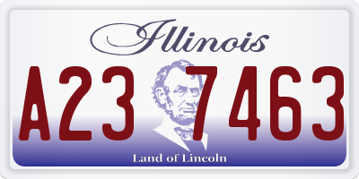 IL license plate A237463
