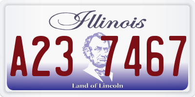 IL license plate A237467