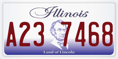 IL license plate A237468