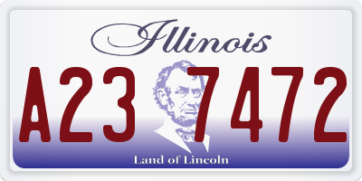 IL license plate A237472