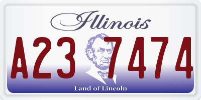 IL license plate A237474