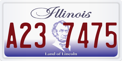 IL license plate A237475