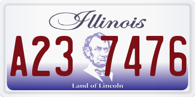 IL license plate A237476