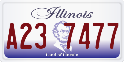 IL license plate A237477