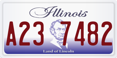 IL license plate A237482