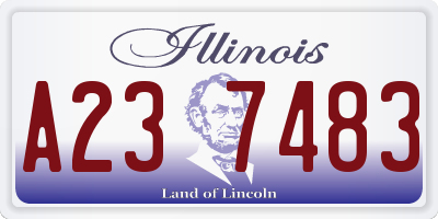 IL license plate A237483