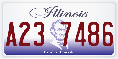 IL license plate A237486