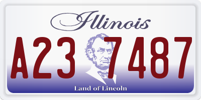 IL license plate A237487