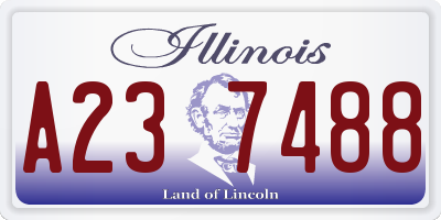 IL license plate A237488