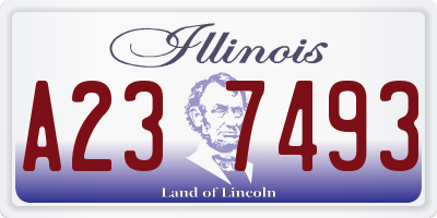 IL license plate A237493