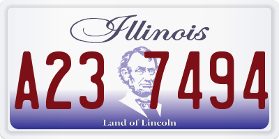 IL license plate A237494