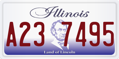 IL license plate A237495