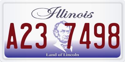 IL license plate A237498