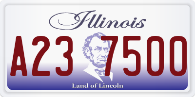 IL license plate A237500