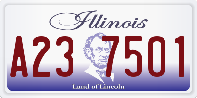 IL license plate A237501