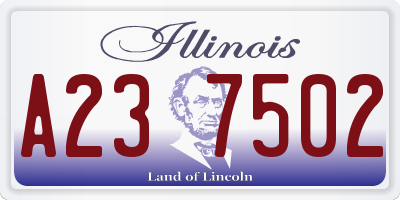 IL license plate A237502