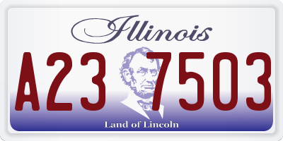 IL license plate A237503