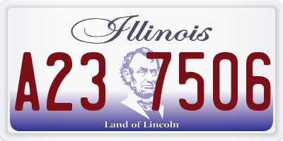 IL license plate A237506